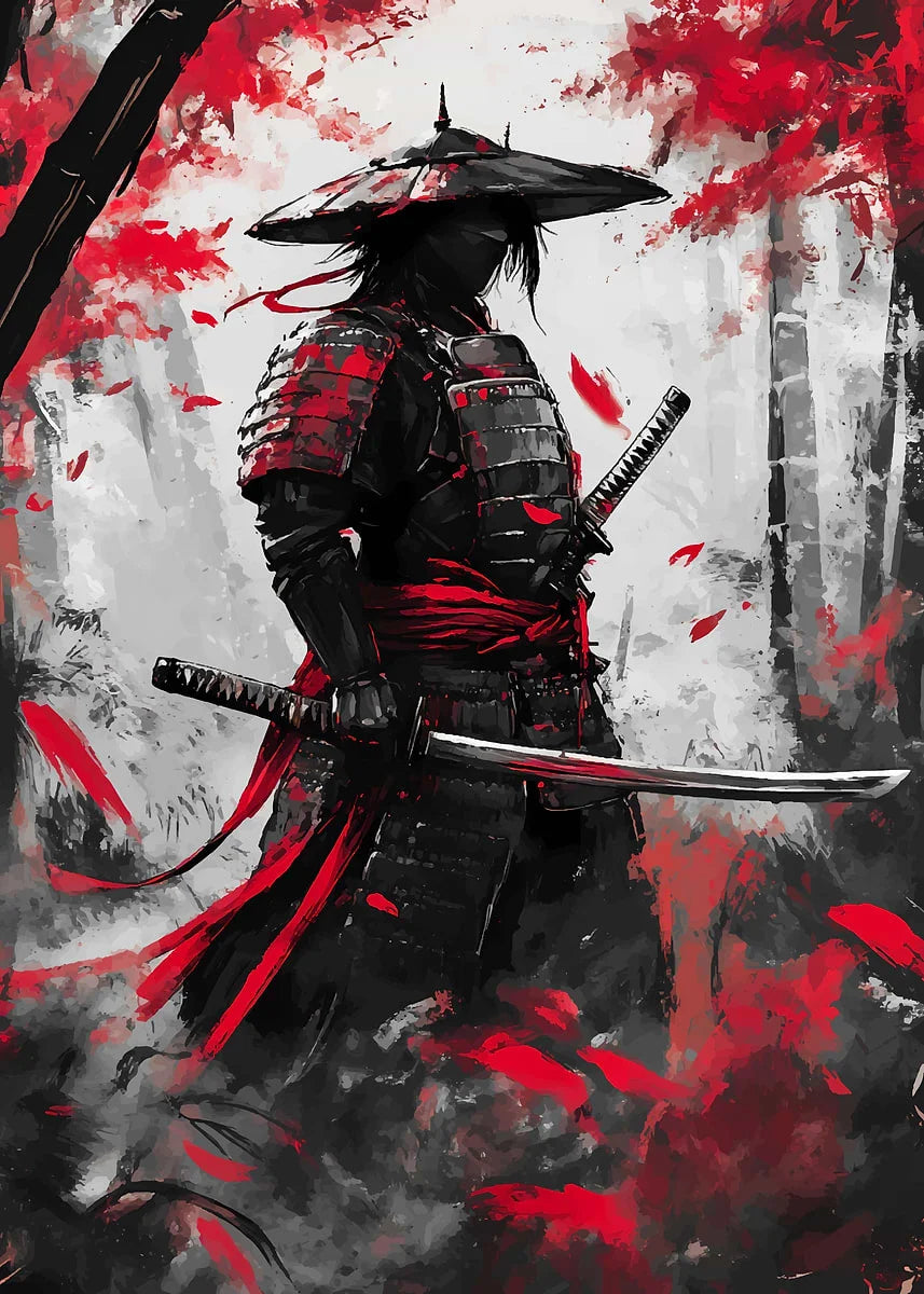 Lienzo Samurai decorativo