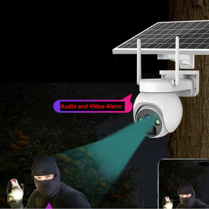 Wireless Solar Security Camera Wifi Solar Panel Powered PIR CCTV Voice Infrared