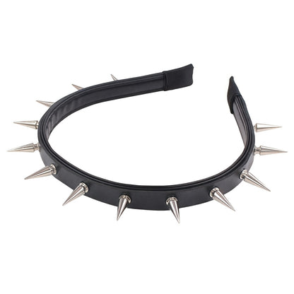 Punk Rivet Headband Pointed Nail Headband Female Headdress