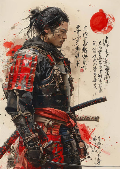 Lienzo Samurai decorativo