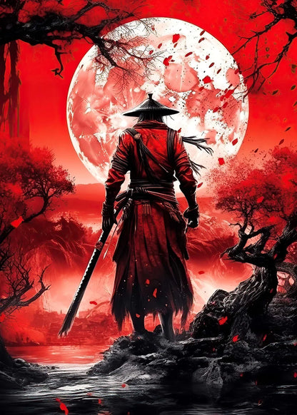 Lienzo Samurai decorativo