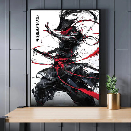 Lienzo Samurai decorativo