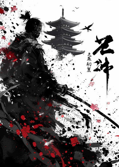 Lienzo Samurai decorativo