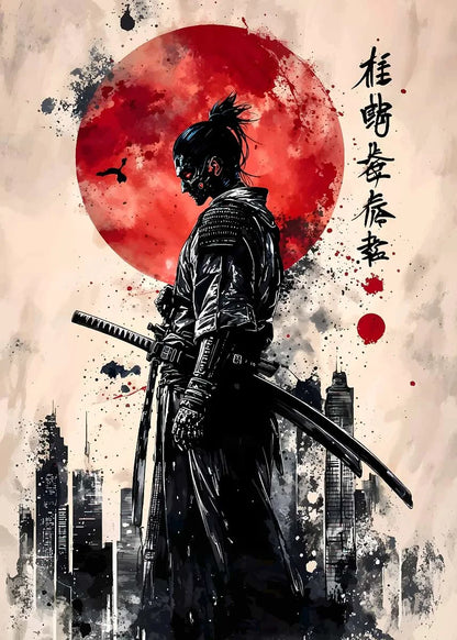 Lienzo Samurai decorativo