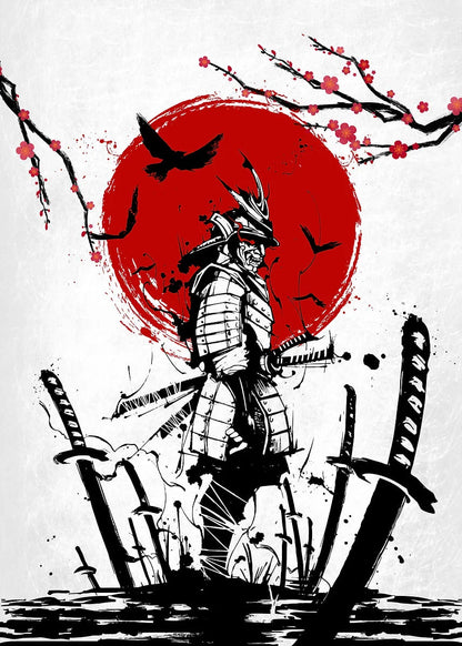 Lienzo Samurai decorativo