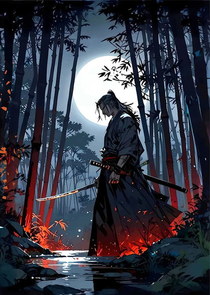 Lienzo Samurai decorativo