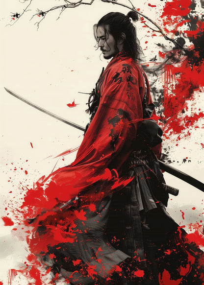 Lienzo Samurai decorativo
