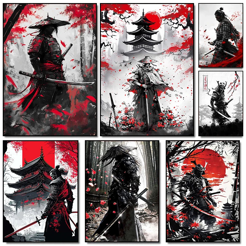 Lienzo Samurai decorativo