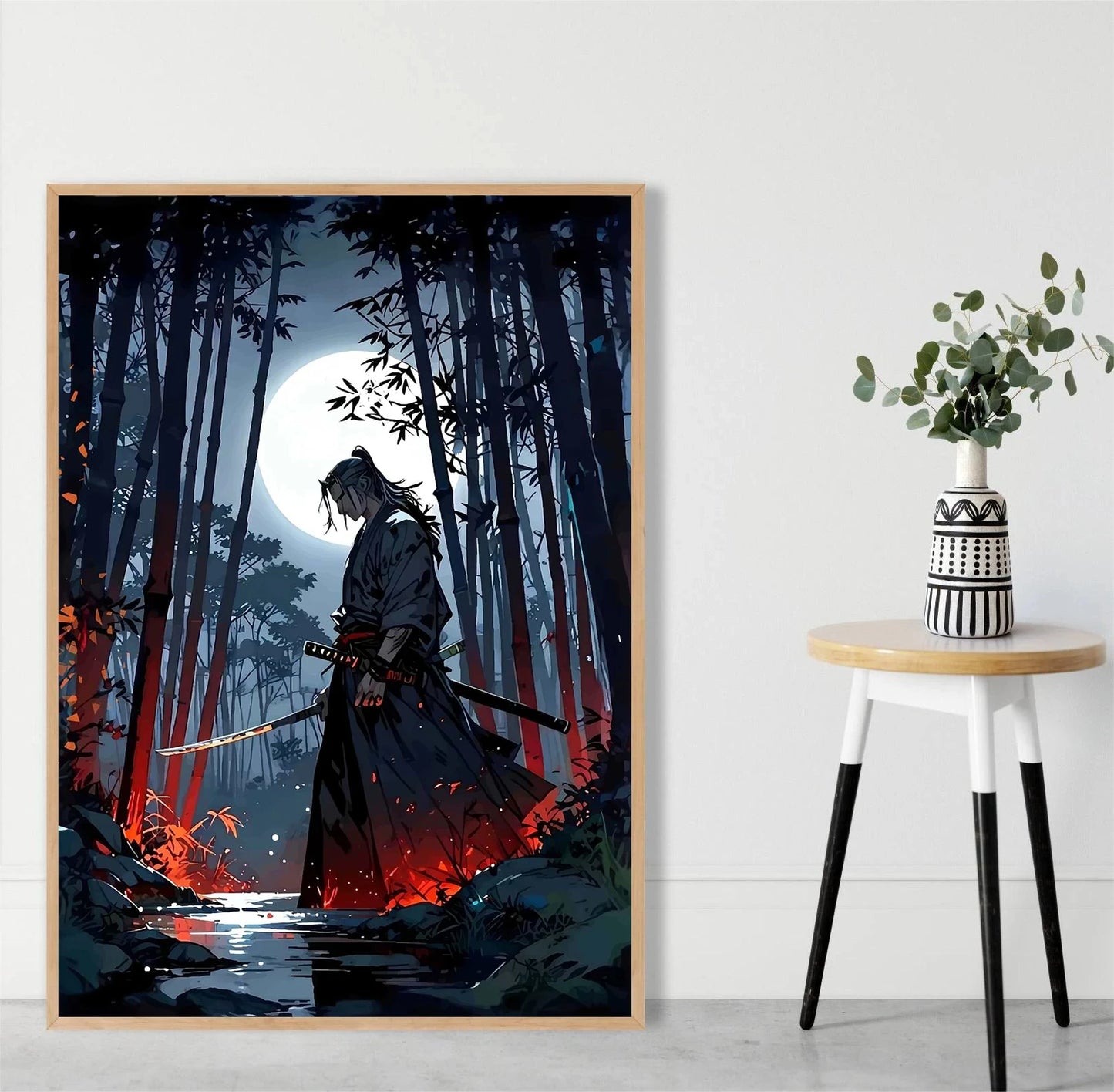 Lienzo Samurai decorativo