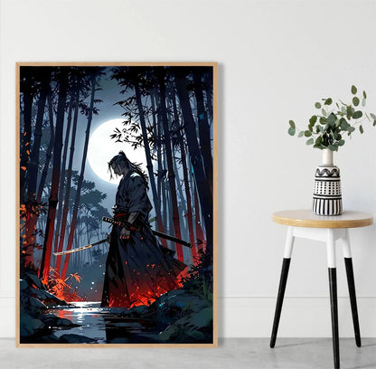 Lienzo Samurai decorativo