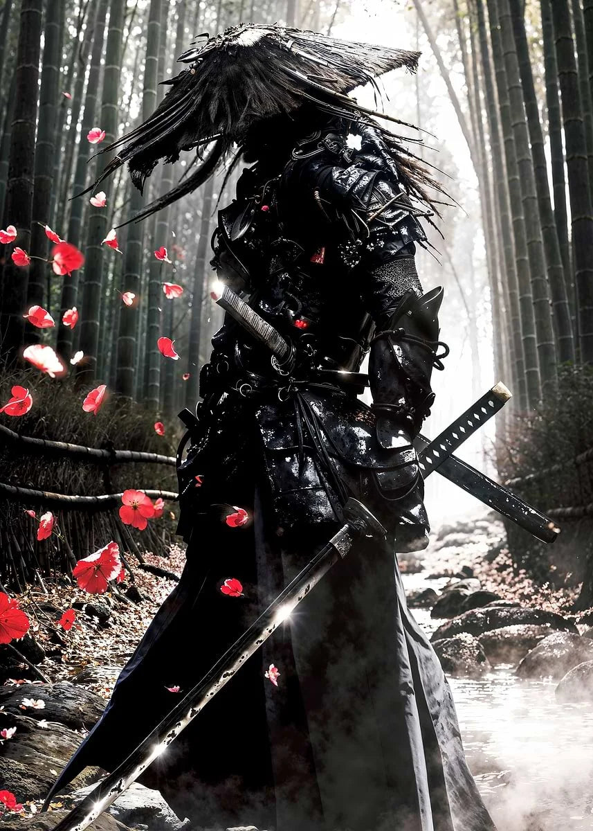 Lienzo Samurai decorativo