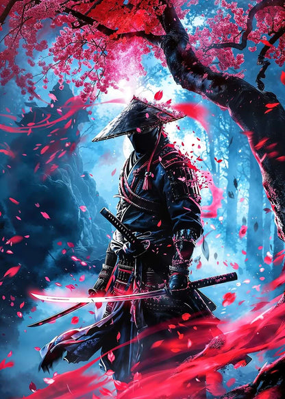 Lienzo Samurai decorativo