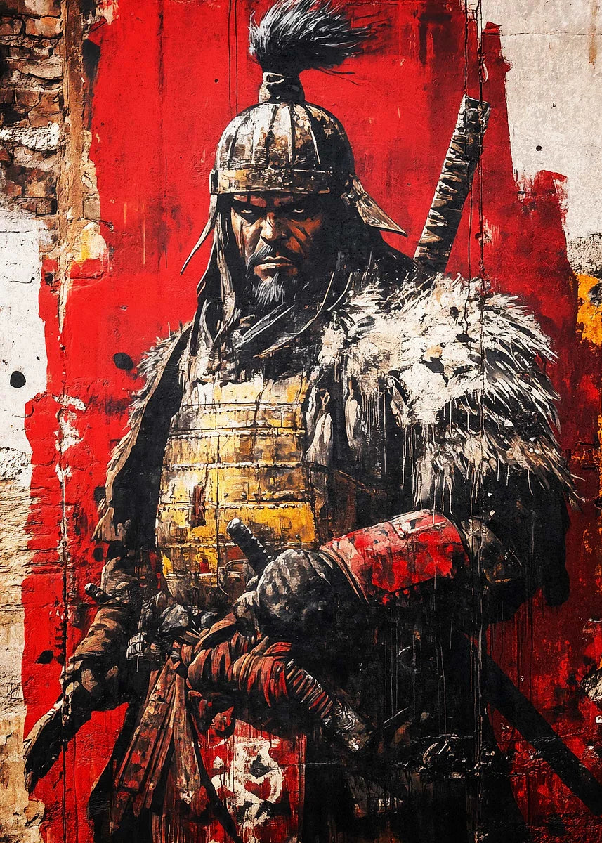 Lienzo Samurai decorativo