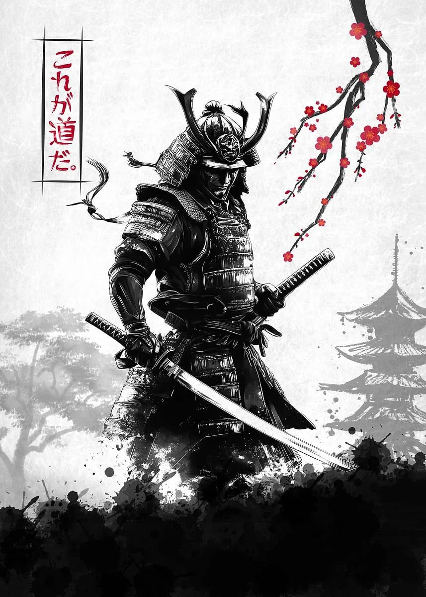 Lienzo Samurai decorativo