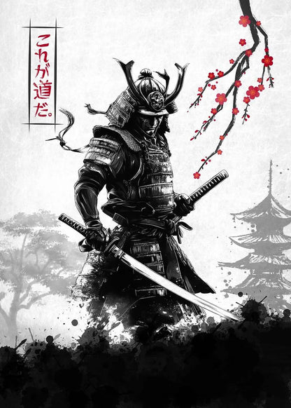 Lienzo Samurai decorativo