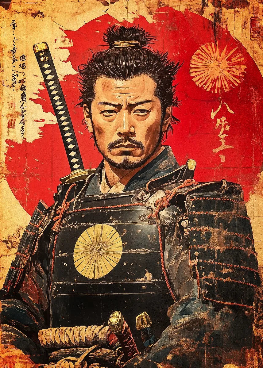 Lienzo Samurai decorativo