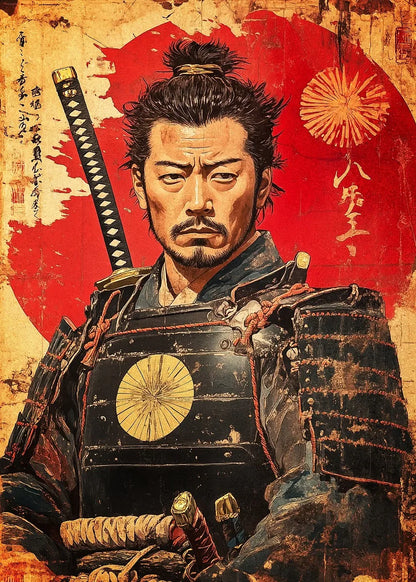 Lienzo Samurai decorativo