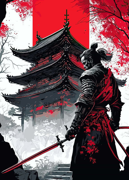 Lienzo Samurai decorativo
