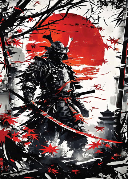 Lienzo Samurai decorativo