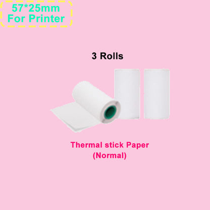Portable Mini Printer HD Photo Pocket Thermal Label With White Color Adhesive Paper Wireless Bluetooth Learning Paper Mini Maker